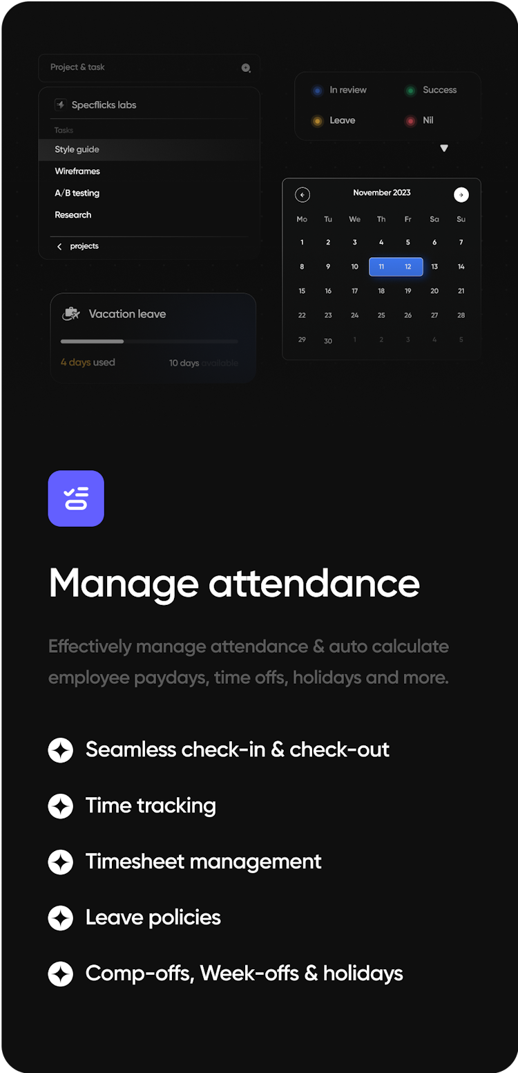 Manage Attendance